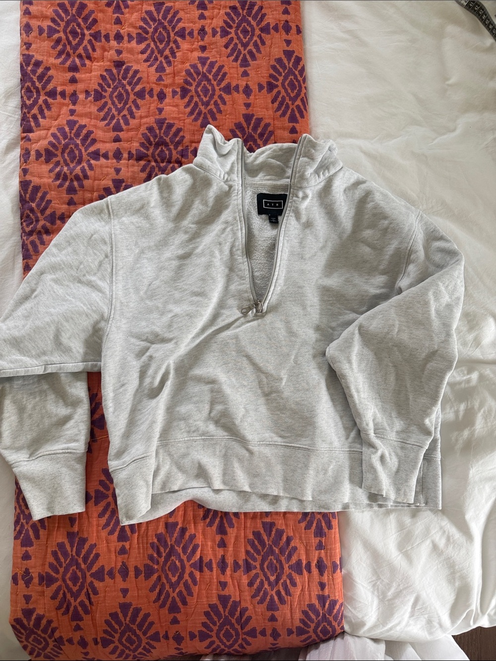 AYR Light Gray Half-Zip Pullover